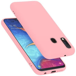 Coque pour Samsung Galaxy A10e / A20e Housse en LIQUID PINK Etui Case Cover Protection en Silicone TPU telephone portable