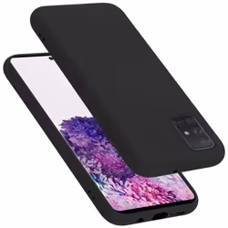 Coque pour Samsung Galaxy A71 4G Housse en LIQUID BLACK Etui Case Cover Protection en Silicone TPU telephone portable