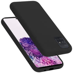Coque pour Samsung Galaxy A71 4G Housse en LIQUID BLACK Etui Case Cover Protection en Silicone TPU telephone portable