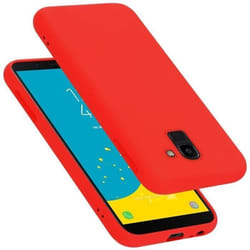Coque pour Samsung Galaxy J6 2018 Housse en LIQUID RED Etui Case Cover Protection en Silicone TPU telephone portable