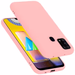 Coque pour Samsung Galaxy M31 Housse en LIQUID PINK Etui Case Cover Protection en Silicone TPU telephone portable