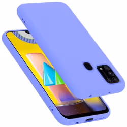 Coque pour Samsung Galaxy M31 Housse en LIQUID LIGHT PURPLE Etui Case Cover Protection en Silicone TPU telephone portable