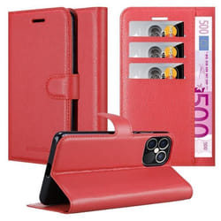 Coque pour Apple iPhone 12 PRO MAX Housse en ROUGE CERISE Etui Case Cover Protection fermeture magnétique Portefeuille