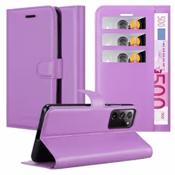 Coque pour Samsung Galaxy NOTE 20 PLUS Housse en ORCHIDÉE VIOLETS Etui Case Cover Protection fermeture magnétique Portefeuill ...