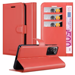 Coque pour Samsung Galaxy NOTE 20 PLUS Housse en ROUGE CERISE Etui Case Cover Protection fermeture magnétique Portefeuille