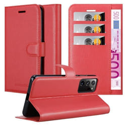 Coque pour Samsung Galaxy NOTE 20 PLUS Housse en ROUGE CERISE Etui Case Cover Protection fermeture magnétique Portefeuille