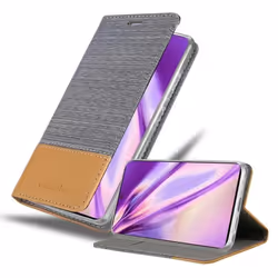Cadorabo Etui pour Samsung Galaxy NOTE 20 en GRIS CLAIR MARRON Housse Protection fermeture magnétique