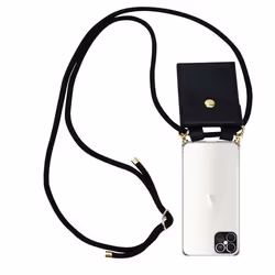 Coque Collier pour Apple iPhone 12 PRO MAX Housse en NOIR Etui Fashion Necklace a la mode Case Cover Silicone réglable