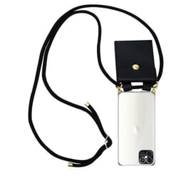 Coque Collier pour Apple iPhone 12 PRO MAX Housse en NOIR Etui Fashion Necklace a la mode Case Cover Silicone réglable