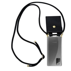 Coque Collier pour Samsung Galaxy NOTE 20 Housse en NOIR Etui Fashion Necklace a la mode Case Cover Silicone réglable