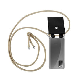 Coque pour Samsung Galaxy NOTE 20 Collier en MARRON BRILLANT Case Cover Necklace a la mode Protection en Silicone