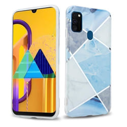 Coque pour Huawei P20 LITE 2018 / NOVA 3E en Marbre Gris Blanc Bleu No. 2 Cadorabo Cover Protection silicone TPU
