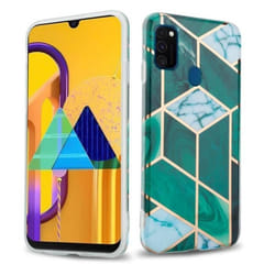 Etui pour Huawei P20 LITE 2018 - CADORABO - Marbre Or Blanc Vert Foncé - Silicone TPU - Protection Souple