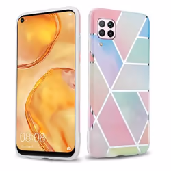 Coque - CADORABO - Marbre Arc-en-ciel - Compatible Huawei NOVA 6 SE/P40 LITE/NOVA 7i - Protection silicone TPU