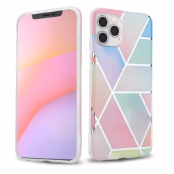 Coque pour Apple iPhone 12 / 12 PRO Housse en Marbre Arc-en-ciel No. 11 Etui Case Cover Protection Silicone TPU Portfeuille W ...