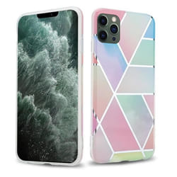 Coque pour Apple iPhone 12 PRO MAX Housse en Marbre Arc-en-ciel No. 11 Etui Case Cover Protection Silicone TPU Portfeuille Wallet