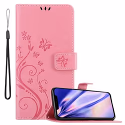 Coque pour Apple iPhone 12 PRO MAX Housse en ROSE FLORAL Etui Case Cover Protection Floral Portefeuille Wallet