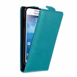 Coque pour Samsung Galaxy S4 MINI Etui en TURQUOISE PÉTROLE Housse Case Cover Protection Flip magnétique Portefeuille