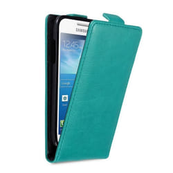 Coque pour Samsung Galaxy S4 MINI Etui en TURQUOISE PÉTROLE Housse Case Cover Protection Flip magnétique Portefeuille