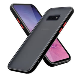 Coque pour Samsung Galaxy S10e Housse en Noir Givré - Touches Rouges Case Etui Cover Protection Silicone TPU