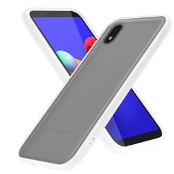 Coque pour Samsung Galaxy A01 CORE Housse en Transparent Givré Case Etui Cover Protection Silicone TPU