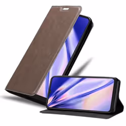 Coque pour Motorola MOTO G9 PLAY Housse en MARRON CAFÉ Etui Case Cover Protection Portefeuille Wallet