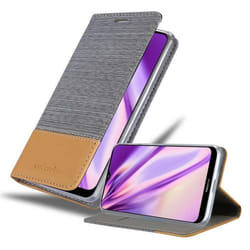 Coque pour Nokia 2.3 Housse en GRIS CLAIR MARRON Etui Case Cover Protection fermeture magnétique