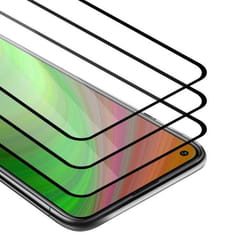 3x Plein Verre Trempé décran pour Motorola MOTO G9 PLUS Film protection en TRANSPARENT avec NOIR durci Tempered Glass