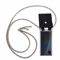 Cadorabo Chaîne téléphone portable pour Samsung Galaxy A21s en RAINBOW Etui protection en silicone
