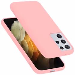 Coque pour Samsung Galaxy S21 ULTRA Housse en LIQUID PINK Etui Case Cover Protection en Silicone TPU telephone portable