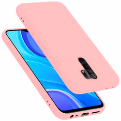 Coque pour Xiaomi RedMi 9 Housse en LIQUID PINK Etui Case Cover Protection en Silicone TPU telephone portable