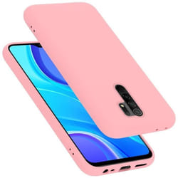 Coque pour Xiaomi RedMi 9 Housse en LIQUID PINK Etui Case Cover Protection en Silicone TPU telephone portable