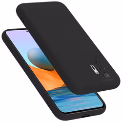 Coque pour Xiaomi RedMi NOTE 10 PRO Housse en LIQUID BLACK Etui Case Cover Protection en Silicone TPU telephone portable