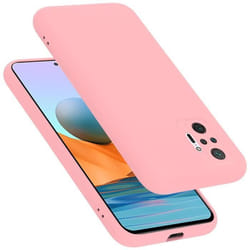 Coque pour Xiaomi RedMi NOTE 10 PRO Housse en LIQUID PINK Etui Case Cover Protection en Silicone TPU telephone portable