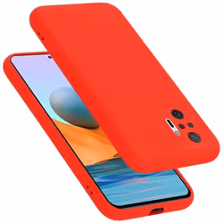 Coque pour Xiaomi RedMi NOTE 10 PRO Housse en LIQUID RED Etui Case Cover Protection en Silicone TPU telephone portable