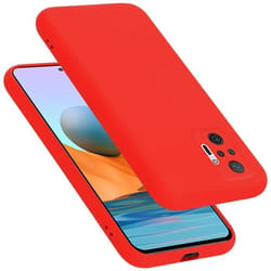 Coque pour Xiaomi RedMi NOTE 10 PRO Housse en LIQUID RED Etui Case Cover Protection en Silicone TPU telephone portable