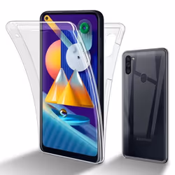 Coque pour Samsung Galaxy A11 / M11 Etui en TRANSPARENT Housse Etui Case Cover 360° Full Body Protection protection décran