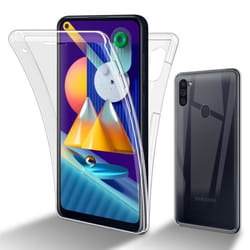 Coque pour Samsung Galaxy A11 / M11 Etui en TRANSPARENT Housse Etui Case Cover 360° Full Body Protection protection décran