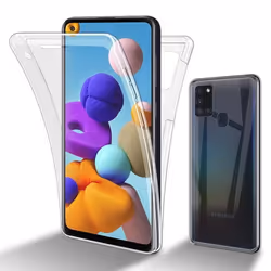 Coque pour Samsung Galaxy A21s Etui en TRANSPARENT Housse Etui Case Cover 360° Full Body Protection protection décran