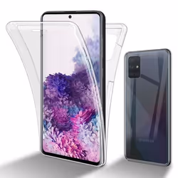 Coque pour Samsung Galaxy A71 4G Etui en TRANSPARENT Housse Etui Case Cover 360° Full Body Protection protection décran