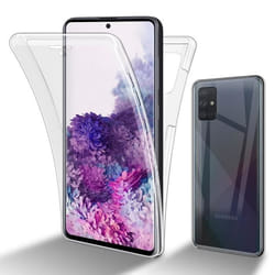 Coque pour Samsung Galaxy A71 4G Etui en TRANSPARENT Housse Etui Case Cover 360° Full Body Protection protection décran