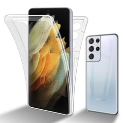 Coque pour Samsung Galaxy S21 ULTRA Etui en TRANSPARENT Housse Etui Case Cover 360° Full Body Protection protection décran
