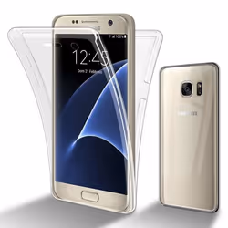 Coque pour Samsung Galaxy S7 Etui en TRANSPARENT Housse Etui Case Cover 360° Full Body Protection protection décran