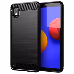 Étui pour Samsung Galaxy A10/M10 - CADORABO - Brushed Noir - Silicone TPU - Protection Antichoc - Design Élégant