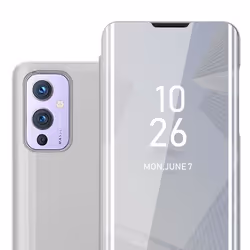Coque pour OnePlus 9 en AGATE ARGENT Cover Protection with miroir