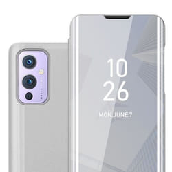 Coque pour OnePlus 9 en AGATE ARGENT Cover Protection with miroir