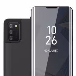 Coque pour Samsung Galaxy A02s en TOURMALINE NOIR Cover Protection with miroir