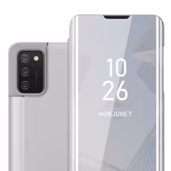 Coque pour Samsung Galaxy A02s en AGATE ARGENT Cover Protection with miroir