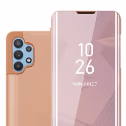 Coque pour Samsung Galaxy A32 5G en KUNZIT ROSE Cover Protection with miroir