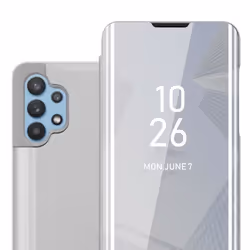 Coque pour Samsung Galaxy A32 5G en AGATE ARGENT Cover Protection with miroir